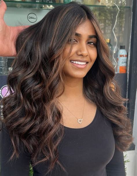 20 Chic Black Hair with Caramel Highlights Ideas .